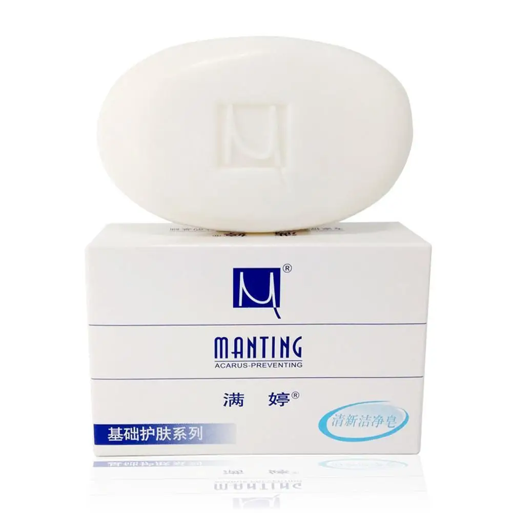 

MANTING Mites Acarus Soap Acari Bacteria Removing Body Face Skin Oil Control Fresh Clean Soap Acne Care Herbal Handmade Soap