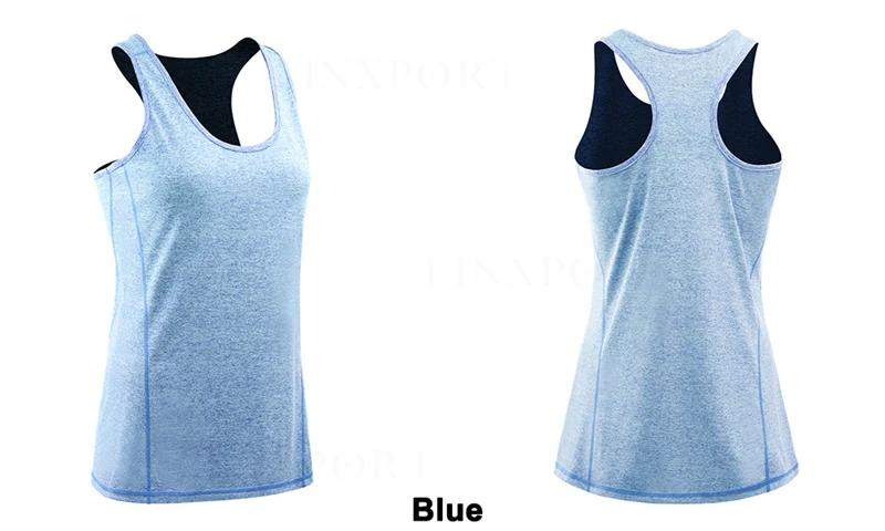 Blue 2 Женские спортивные топы, рубашка без рукавов для занятий йогой, упражнений, тренировок, спортивные футболки, женские майки для бега, сексуальная одежда для спортзала, трико для бега - Цвет: Blue 2
