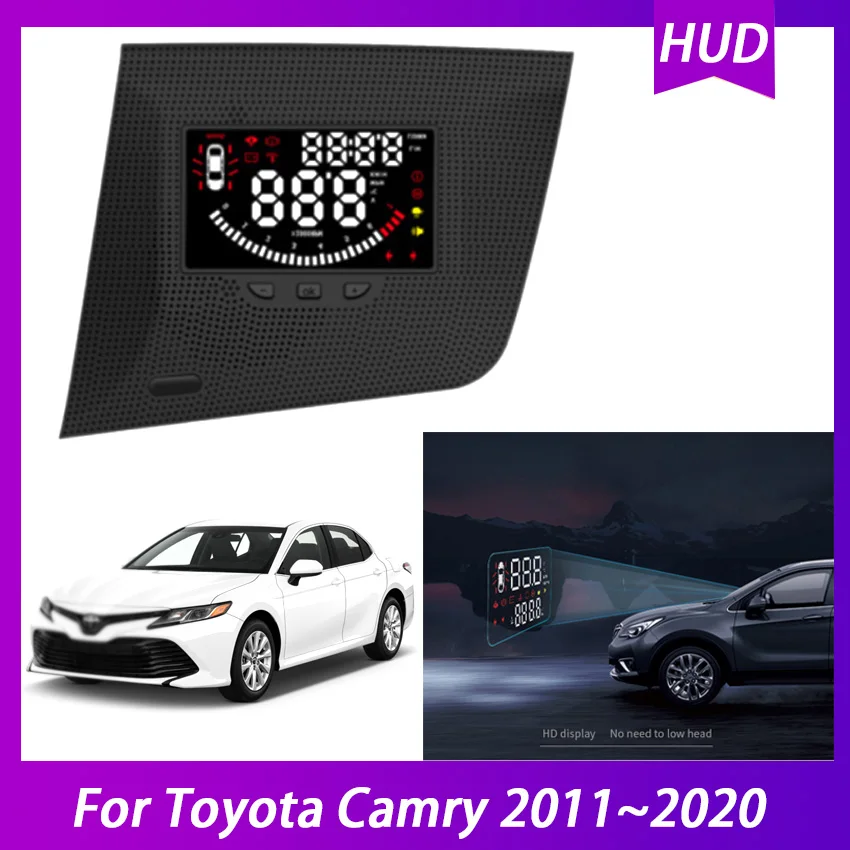 

For Toyota Camry 2011~2016 2017 2018 2019 2020 Car Electronic HUD Head Up Display OBD Airborne Computer Speedometer Projector
