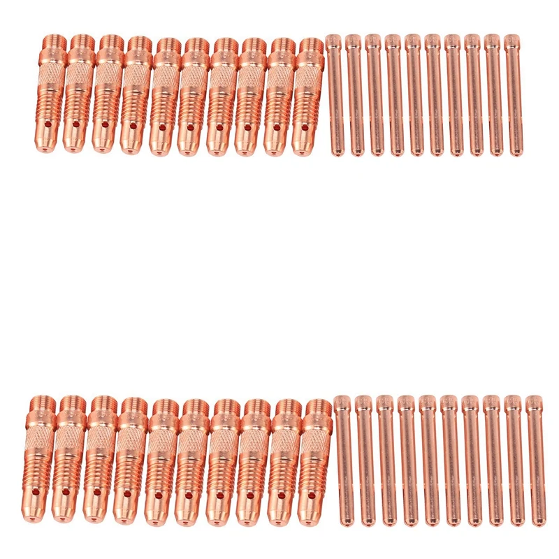 

40Pcs Argon Welding TIG Inverter DC Welding Machine/Equipment TIG Tungsten Collet Body and Collet, 1.0mm & 1.6mm