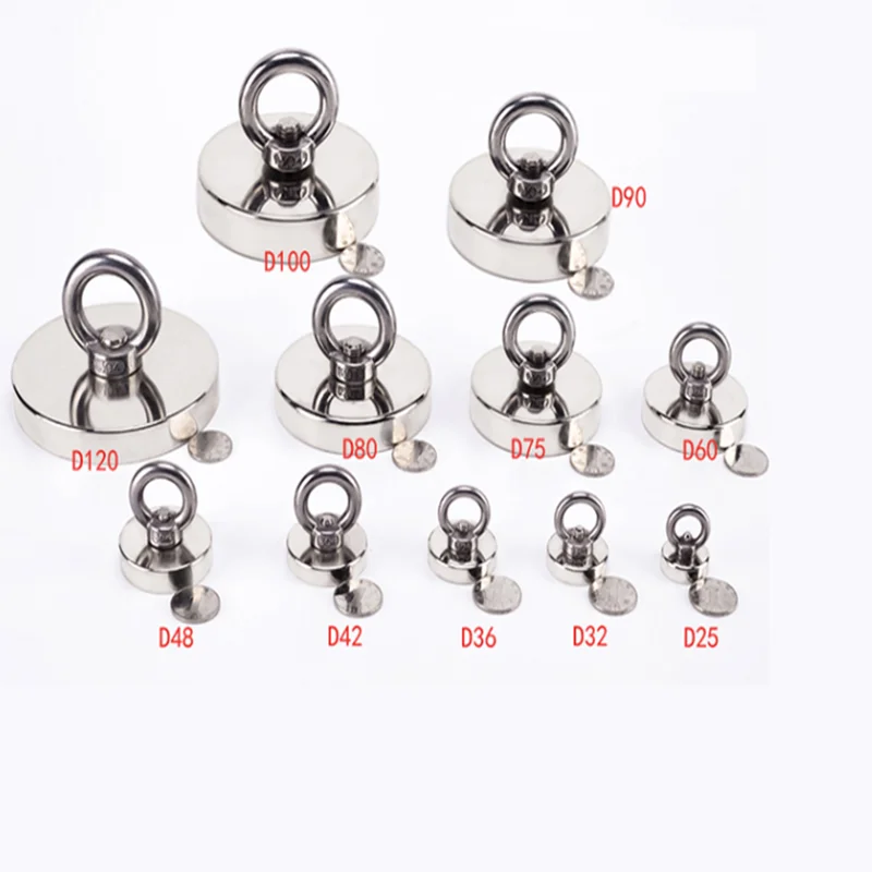 

1PC Search magnet Strong Neodymium Magnets Fishing D20 D25 D32 D36 D42 Fishing magnetic rings super powerful Salvage magnet