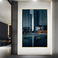 city building landscape on canvas print nordic poster scandinavian wall art picture for living room home decoration frameless