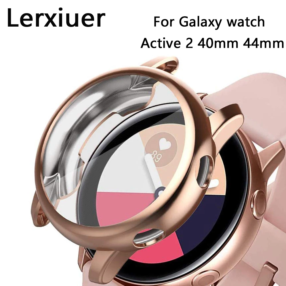 Чехол для samsung galaxy watch active 2, 40 мм, 44 мм, бампер с полным покрытием, Мягкий ТПУ силиконовый защитный чехол для экрана galaxy active