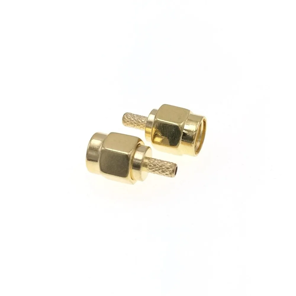 100 шт. RP SMA мужские прямые обжимные клещи для RG316 RG174 LMR100 RG179 RF разъем|male connector|male male |