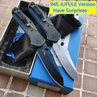 Contact JUFULE OSBORNE MINI 945  945BK Mark S30V лезвие G10 ручка кемпинг кухня Охота Карманный уличный инструмент EDC Складной нож