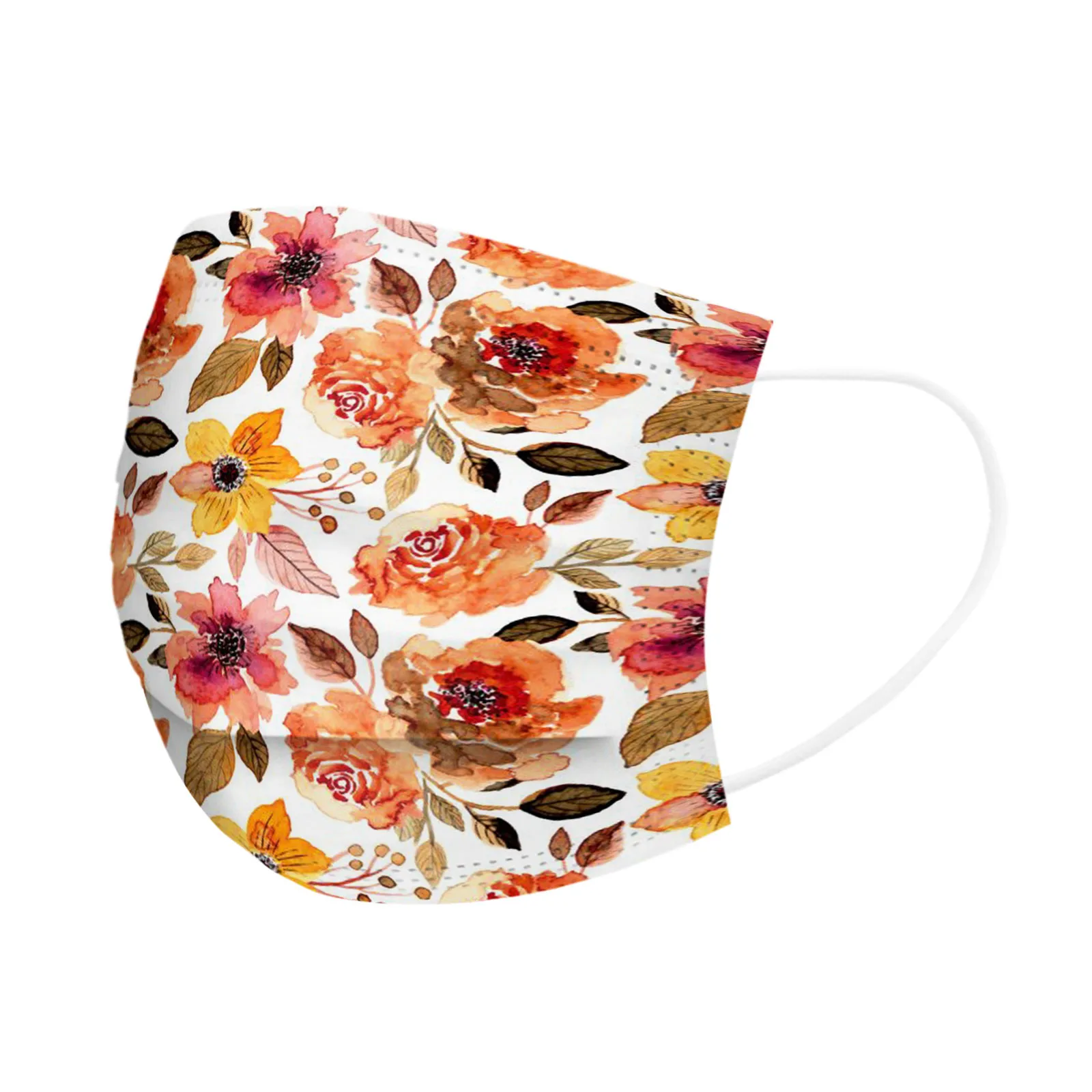 Повязка на голову маска унисекс Женская одноразовая для лица с цветочным принтом