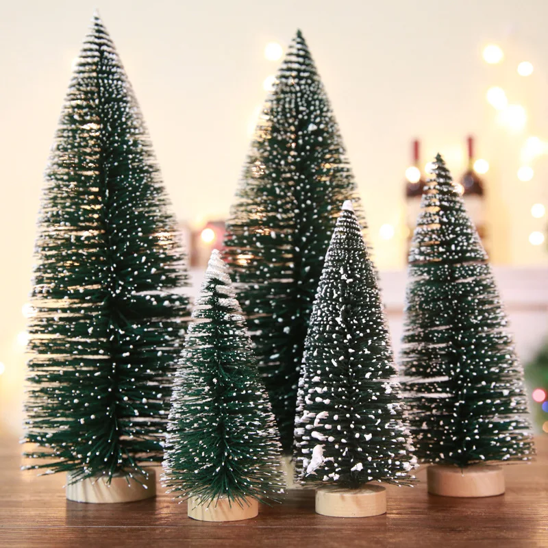 

Рождественская Маленькая Рождественская елка из белого кедра, Маленькая рождественская елка, настольное украшение для окон, Детский Рожде...