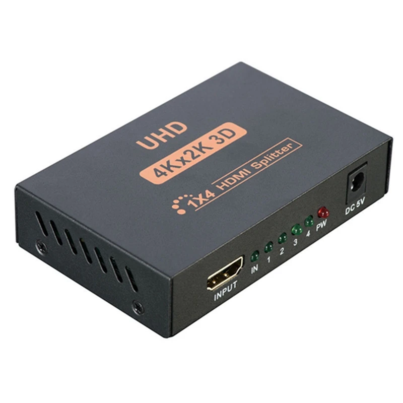 Разветвитель Ultra HD 4K 4 порта HDMI 1x4 ретранслятор усилитель 1080P 3D концентратор 1 в