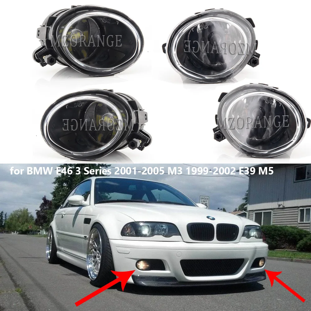 

for BMW E46 3 Series 2001-2005 M3 1999-2002 E39 M5 case Fog Lights headlights Fog Lamp Assembly Halogen LED Fog light