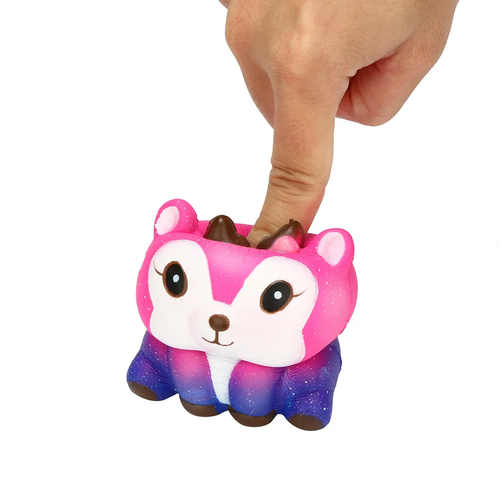 

Cartoon Galaxy Deer Toy Squishy Slow Rising Cream Scented Stress Reliever Tosy Starry Deer Anti Stress Toys Baby Stress Relieve