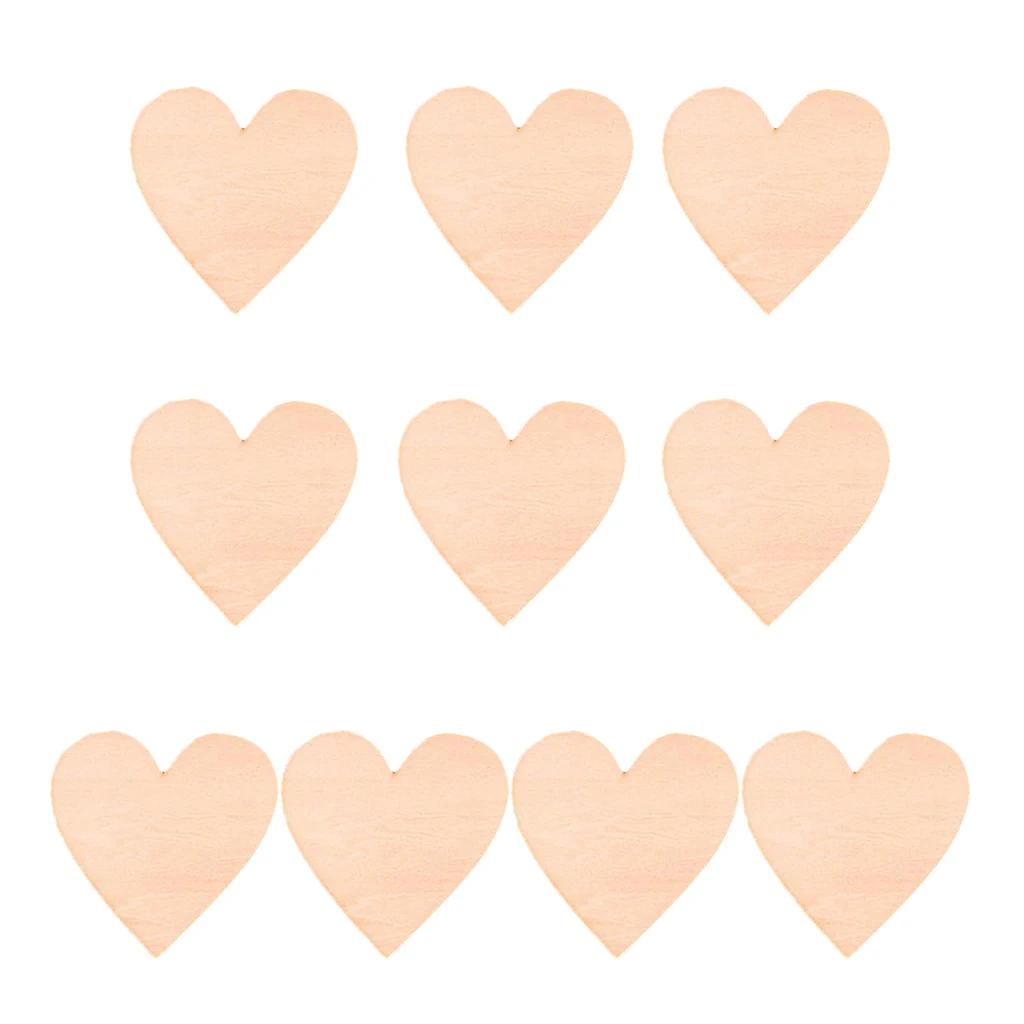 

10 шт. деревянные формы пустое дерево сердца искусство Скрапбукинг изготовление открыток Скрапбукинг альбом декоры Детские ремесла поставк...
