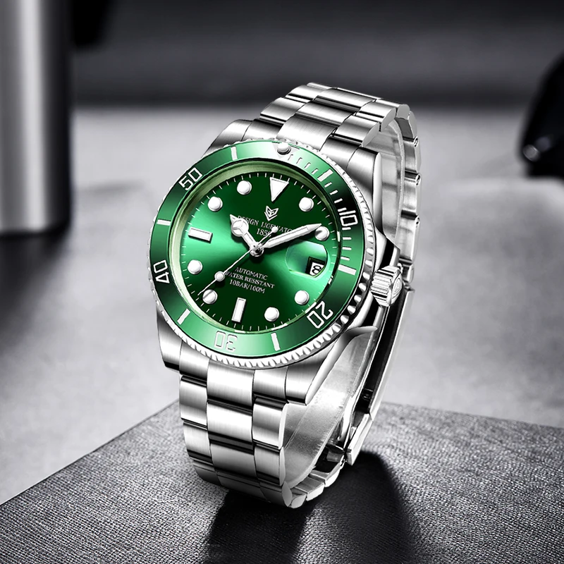 Мужские механические часы LIGE 2020 автоматические мужские роскошные деловые