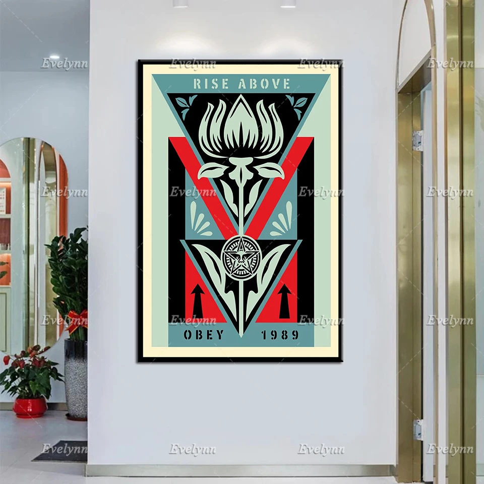 

Pop Art,'Deco-Flower',Nordic Retro Posters Minimalism Canvas Painting Wall Art Prints Home Decor Canvas Unique Gift