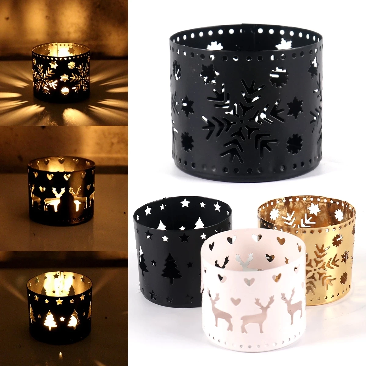 Рождественский вращающийся подсвечник Декор для дома Рождественское украшение