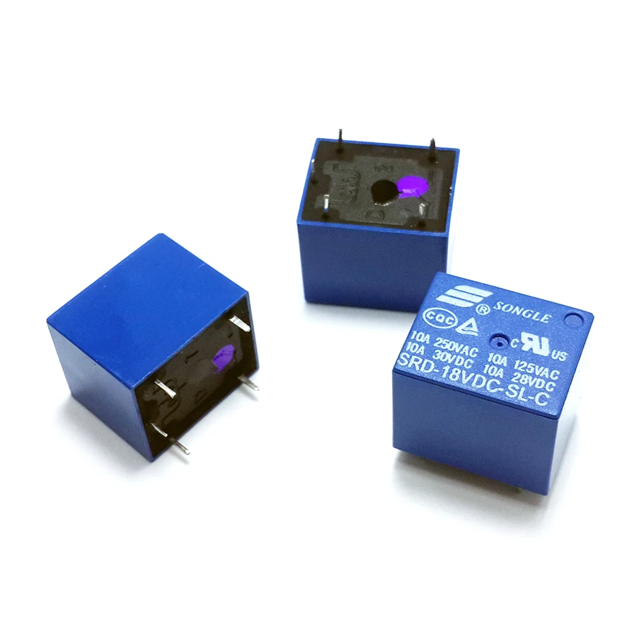 

5 шт./лот 5pin 10A 3V 5V 6V 9V 12V 18V 24V 36V 48V DC 1NO NC герметичное реле Songle brand одна группа нормального открытия и нормального закрытия