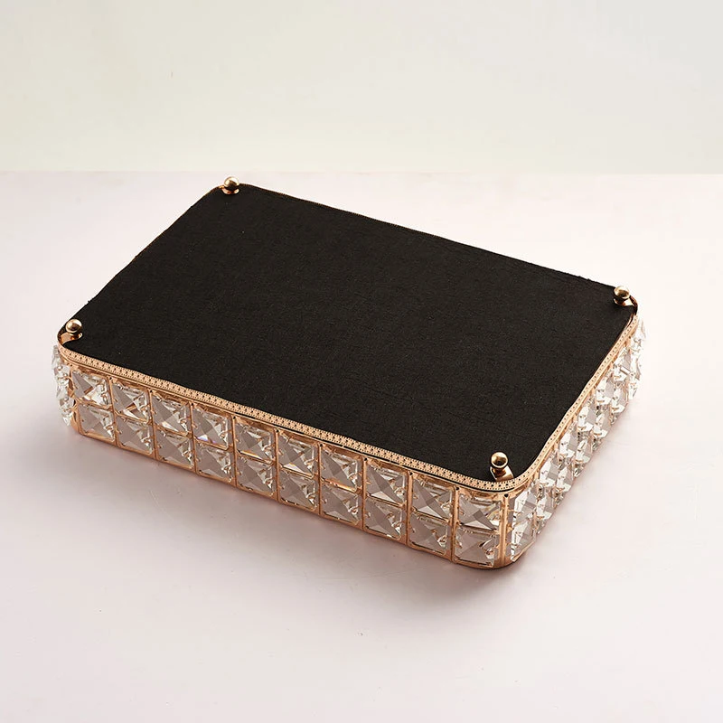 Кавайдим хрустальный поднос зеркальная подставка для торта Золотой лоток