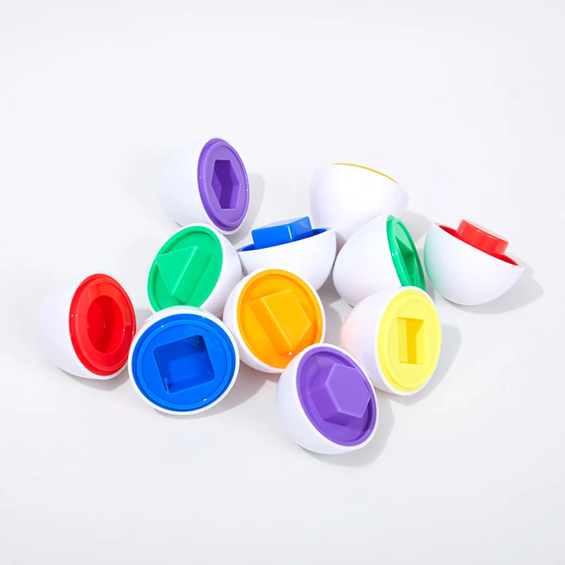 

6PCS Montessori Learning Education Math Toys Smart Eggs 3D Puzzle Game For Children Popular Toys Jigsaw Mixed Shape Tools