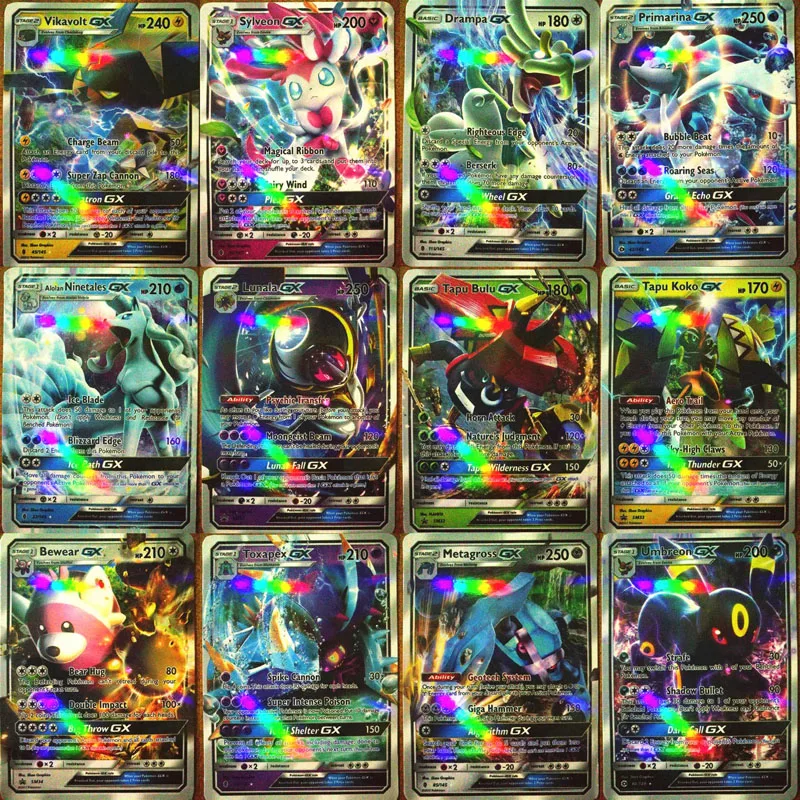 200 шт. GX MEGA Shining TAKARA TOMY карты игры битва карт 100 шт. торговые карты игры Детские игрушки