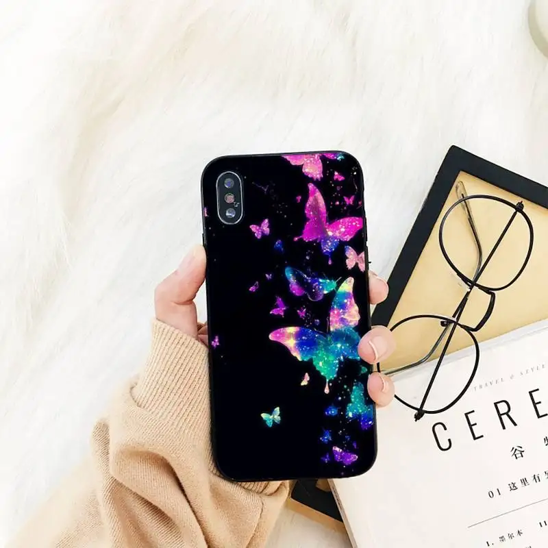 

Yinuoda Beautiful butterfly Shell Phone Case For iPhone 11 8 7 6 6S Plus X XS MAX 5 5S SE 2020 XR 11 pro Cover
