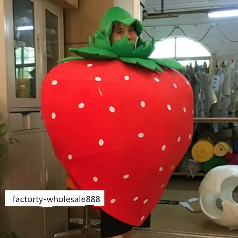

New Fruits Strawberry Mascot Costume UNISEX Suits Advertising Adults Size Fancy Dress Newly Gifts