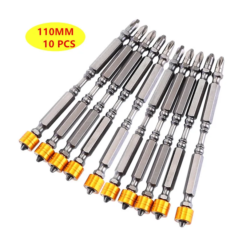 

65mm/110mm Screwdriver Bit Set Double Head PH2 Magnetic Bits 1/4'' Hex Screw Drill For Electric Screw Driver
