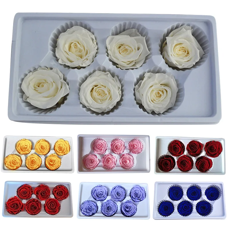 

6Pcs 5cm immortal flower immortal rose tanabata valentine's day birthday gift christmas creative gift