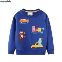 2021 boys sweatshirts autumn tops car animals embroidery moletom sudaderas roupas infantis kids clothes vetement enfant garcon