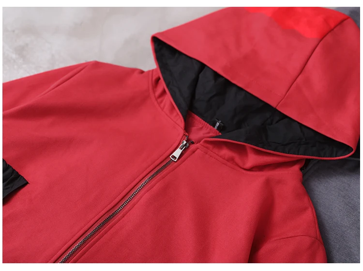 female new autumn and winter plus size korean style outerwear literary ruffled stitching hooded with velvet loose trench
