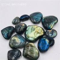 1pc natural blue color genuine labradorite original labradorite moonstone natural stones ornament moonstone heart shaped