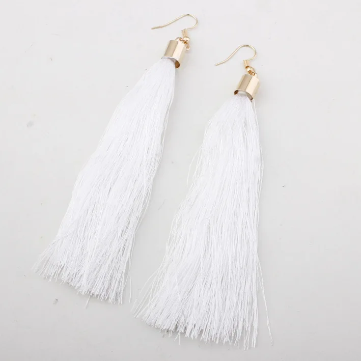 Нация ветер ткань серьги ручной работы кисточки ушные крючки оригинальные