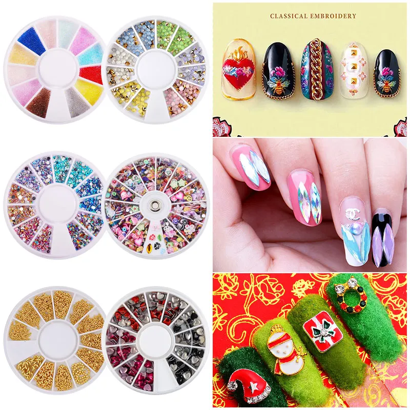 Украшение для ногтей со стразами смешанный цветной блеск нерегулярные бусины