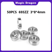 free shipping 50pcs abec 5 693zz 693z 693 zz bearing 3x8x4 mm high quality miniature ball bearings 6193zz emq z3 v3 mini
