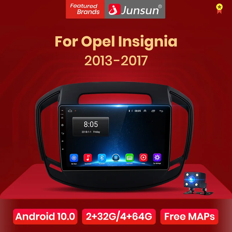 Автомагнитола Junsun V1 для Opel Insignia 10 0 2013 мультимедийный видеоплеер на Android 2017 DSP GPS dvd
