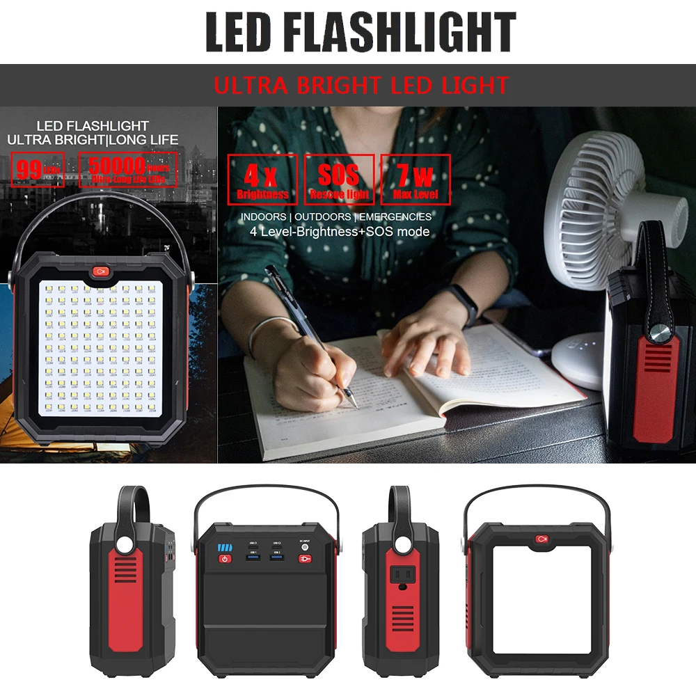 portable power supply station solar generator mobile phone power bank portable cell phone charger free global shipping