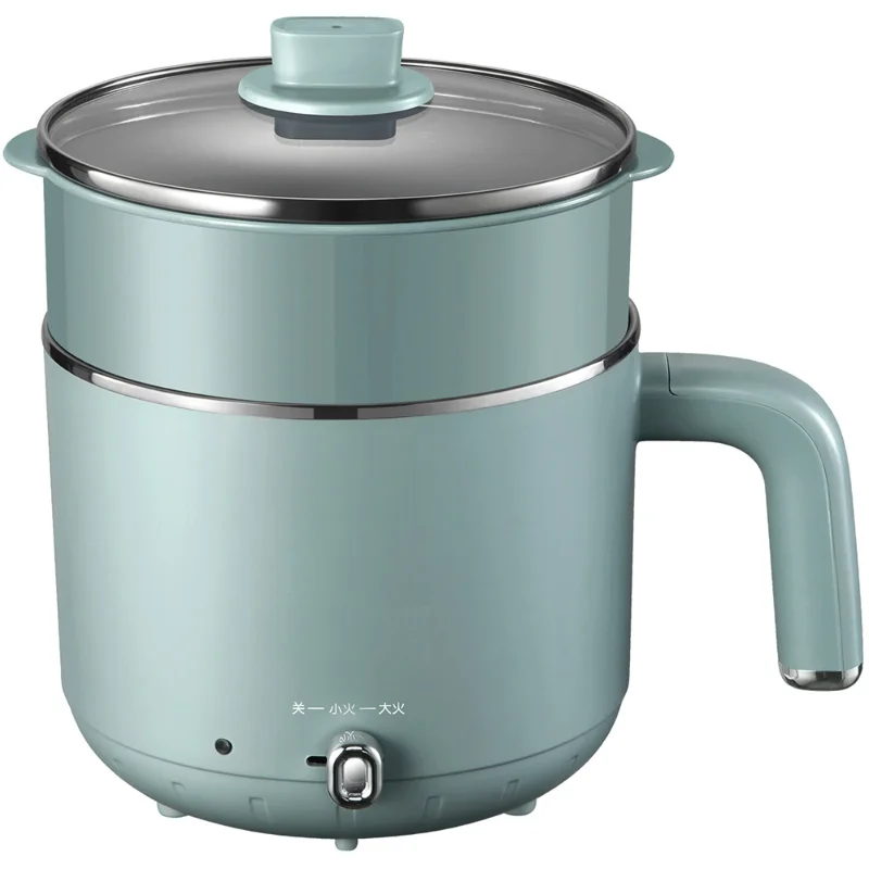 

220V Electric Rice Cooker 1.2L Mini Stainless Steel Inner Portable Electric Hotpot Cooker Household Hot Pot Multi Cooker