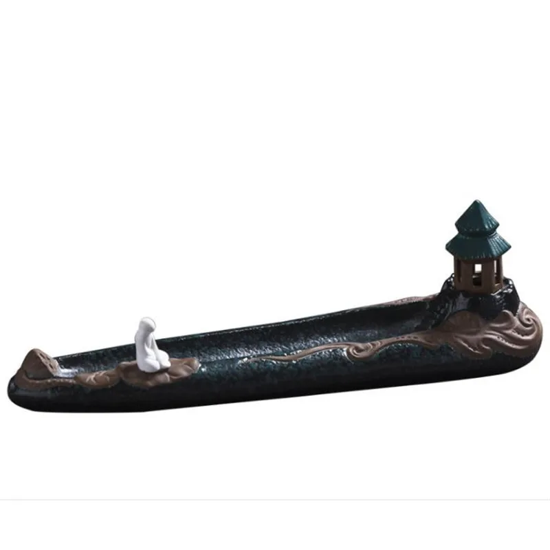 Керамическая китайская антикварная дзен курильница креативная Лунная башня