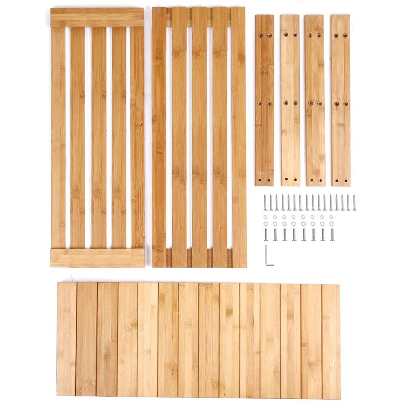 Натуральная бамбуковая стойка для обуви 2 уровня органайзер полка хранения