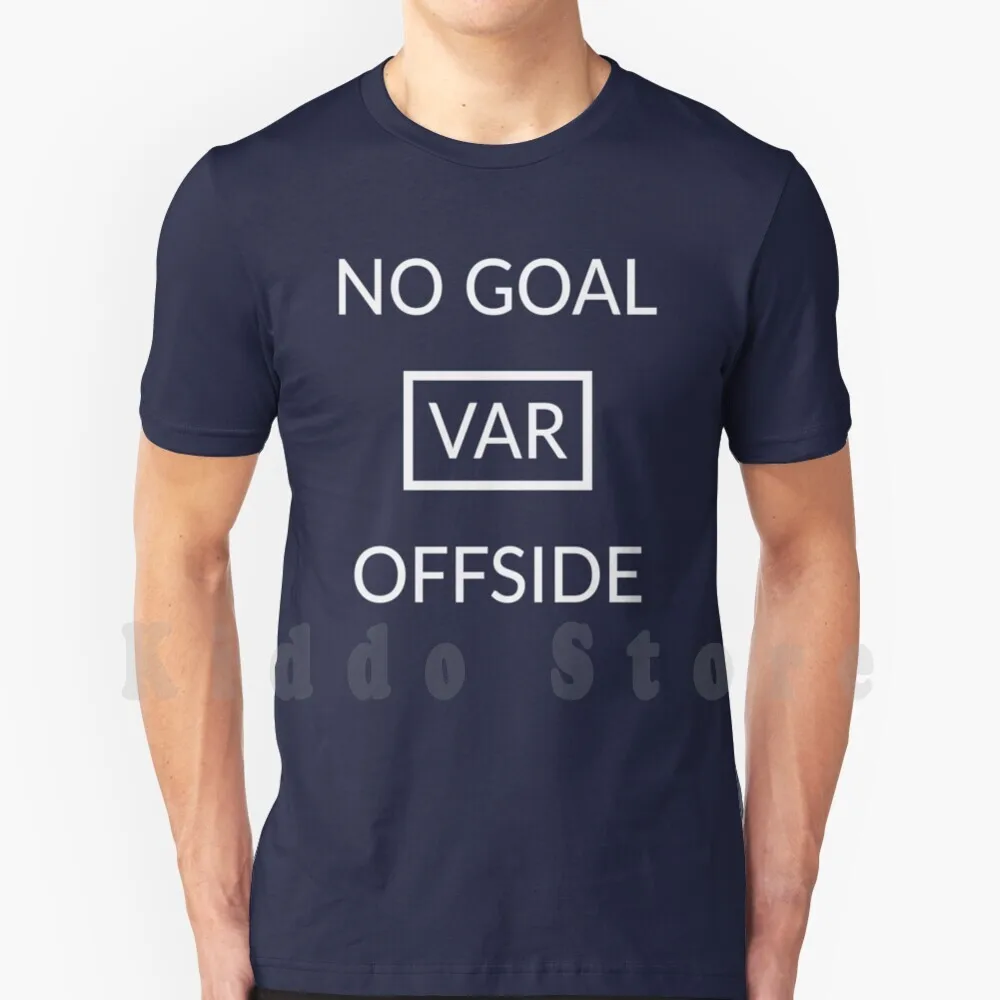 

Мужская хлопковая футболка с принтом «No Goal Var Offside City»