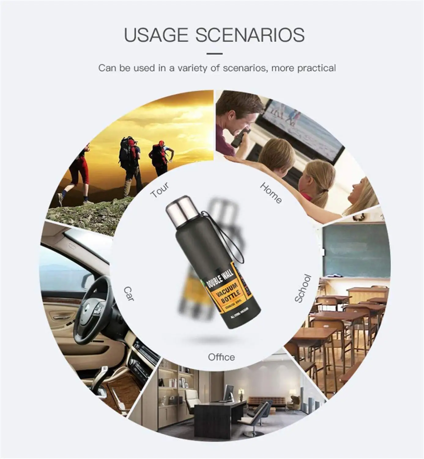 

900/1000/1300ml Russian Outdoor Thermos Portable Large Capacity Insulated Cup Military Style Vacuum Flask