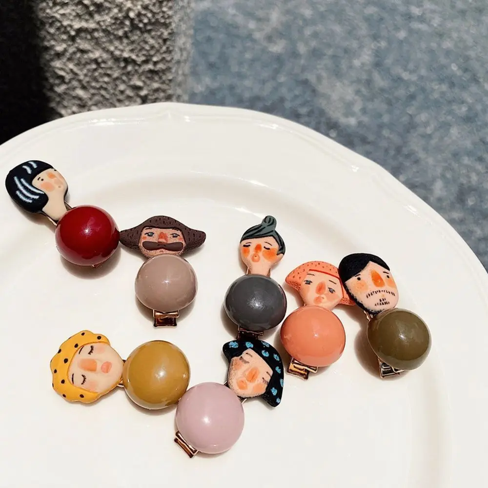

1PC Funny Cartoon Cute Doll Character Hairpin For Girl Summer Sweet Simple Korean Style Duckbill Clip Headwear Hair Accessories