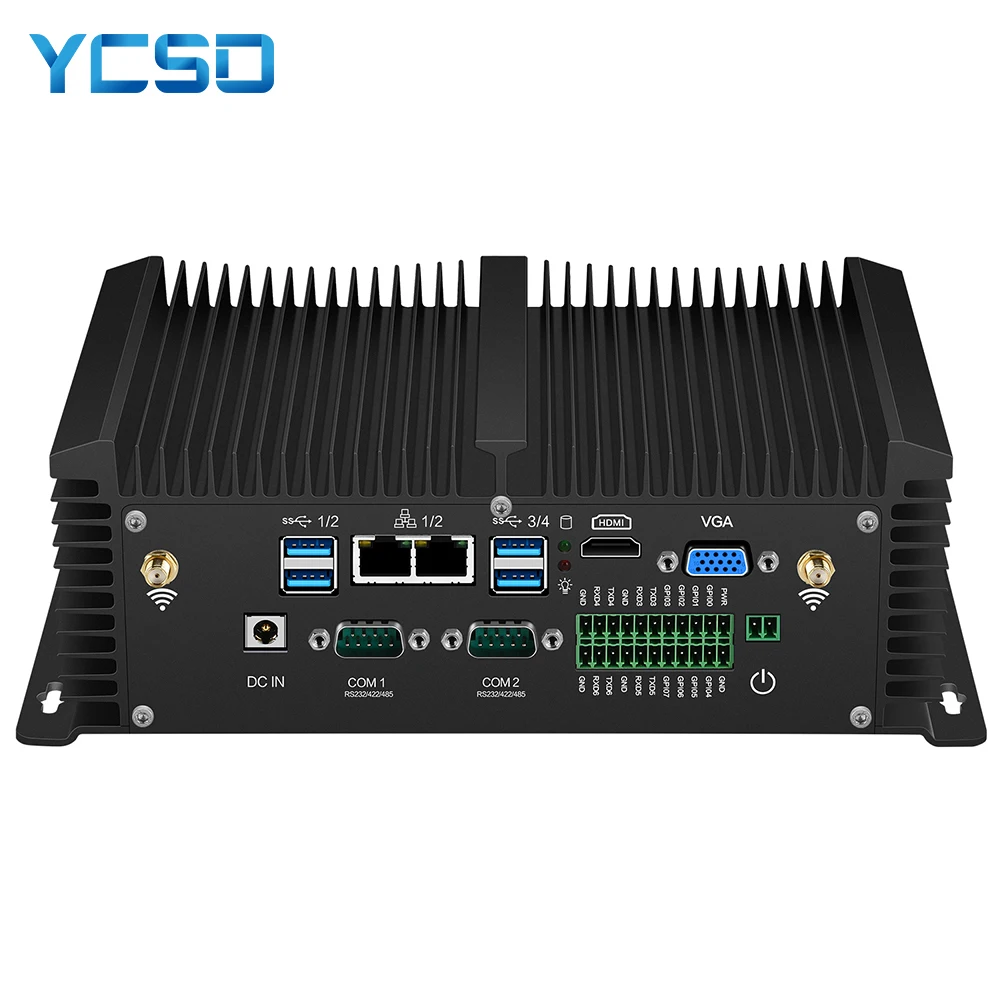 Мини ПК Intel Core i5 8350U i7 2 * RS232/422/485 LAN 8 USB HDMI VGA GPIO WiFi 4G LTE SIM DDR4 Встроенный промышленный