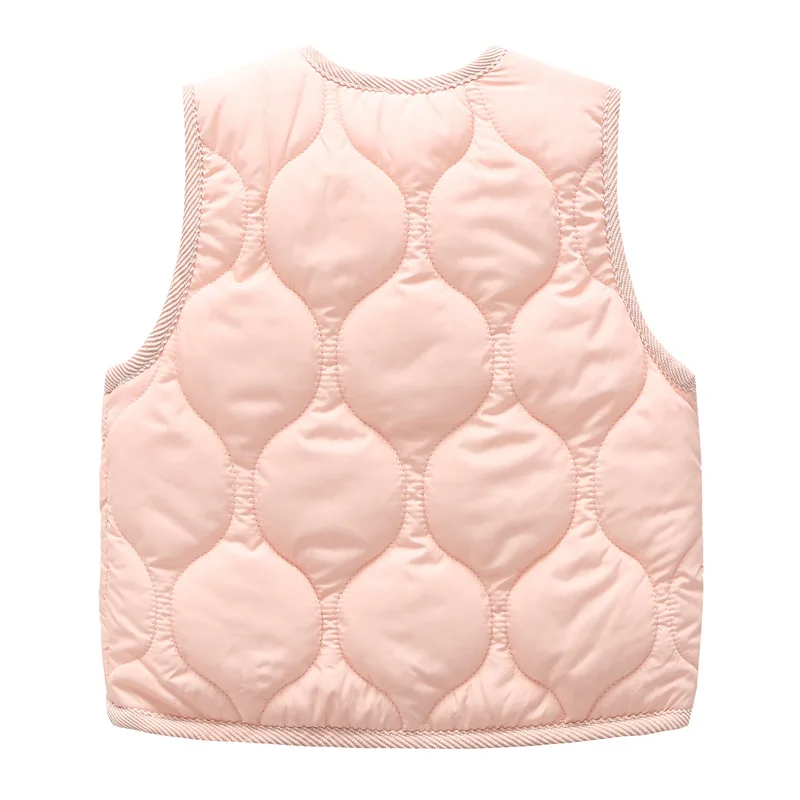 Brand Winter Child Waistcoat Quilted Single-breasted Warm Padded Baby Girls Boys Vest Kids Jackets For 2-12 Years Old images - 6