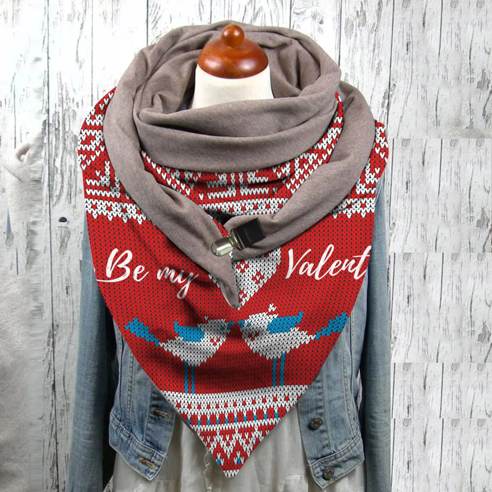 

Fashion Women Christmas Printing Button Soft Wrap Casual Warm Scarves Shawls High Quality Winter warm Bufanda scarf
