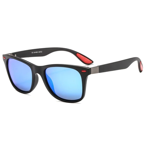 C04 Black Blue Leecnuo, фирменный дизайн, Классические поляризованные солнцезащитные очки для мужчин и женщин, для вождения, квадратная оправа, солнцезащитные очки, мужские очки, UV400, Gafas De Sol - Цвет линз: C04 Black Blue