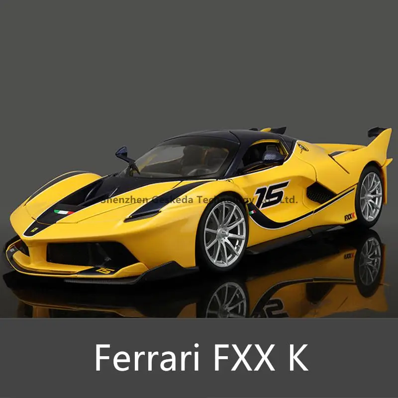 FXXK 15 Bburago 1:18 FXXK 5 Супер спортивный автомобиль сплав модель автомобиля моделирование автомобиля украшение коллекция Подарочная игрушка Литье под давлением модель игрушка для мальчиков - Цвет: FXXK 15