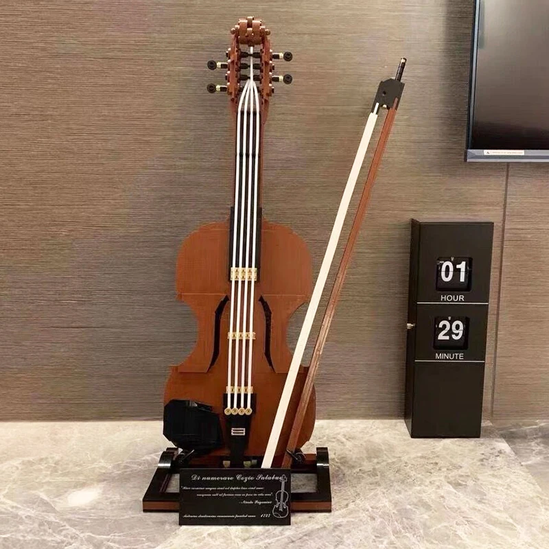

Expert Ideas Block Violin Collection Classic Musical Instrument 90025 Moc Bricks Model Building Blocks Toy Santa Gifts