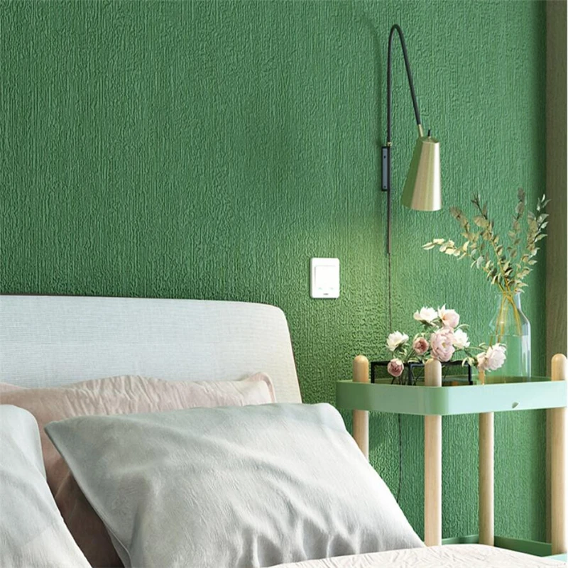 Современные минималистичные однотонные Ретро зеленые обои в скандинавском