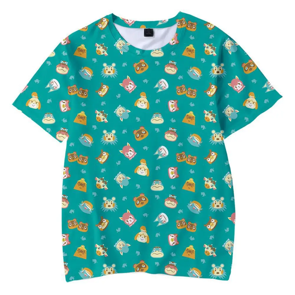 

3-20Y 2020 Sumer Animal Crossing Shirt Kids 3D Printed T Shirt Fashion Boys Short Sleeve Tshirt Harajuku Toddler Girl Streetwear