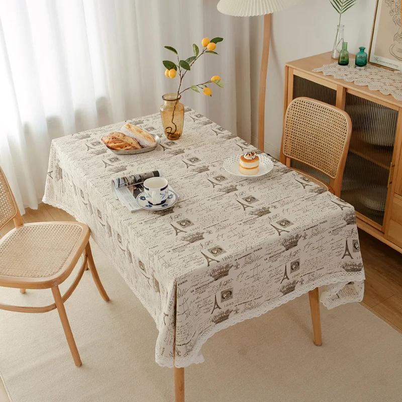 

European Classical Tablecloth Cotton Linen Tablecloth Tea Table Cover Towel Household Decorative Fabric Wholesale Custom Made