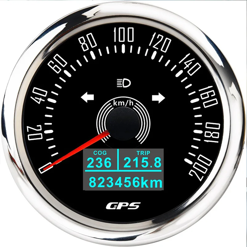 200 км / ч GPS-спидометр 3 в 1 Многофункциональный датчик с COG TRIP Общий пробег и 7 цветов